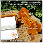 Jepara teakwood TISSUE HOLDER KITCHEN TISSUE wall mounted tempat tissue kayu jati 35x13cm +/- 1kg